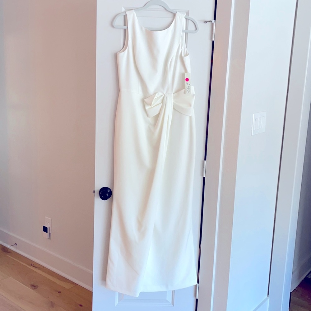 Long White Slitted Dress